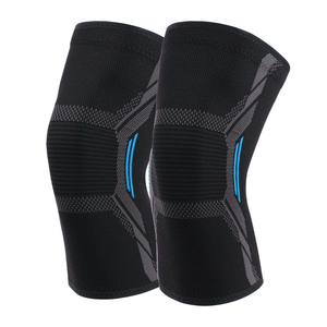 Breathable High Elasticity Thick Protective Nylon Wholesale Customised Sleeve Powerlifting Compression <b>Support</b> Knee Sleeves - Product Image 2