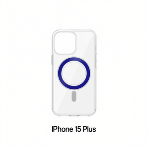 Custodia per telefono DAM Magnetic TPU+PC con anello magnetico trasparente a tinta unita per 15 Plus - Product Image 2