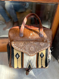 Nouveau élégant mode chaude véritable sacs à dos en cuir de fourrure de vachette usiné à la main élégant sculpture sacs à dos en cuir sacs à dos de Style occidental - Product Image 2