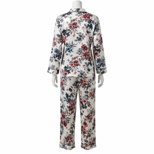 Ropa de Dormir Transpirable 100% Seda Tejida para Mujer con Estampado Digital, Ropa de Dormir Ligera y Suave de Lujo para el Hogar - Product Image 2