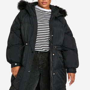 Chaqueta Parka larga para mujer, ropa deportiva ligera cómoda con cremallera, chaqueta de invierno rellena de algodón - Product Image 4