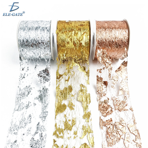 Nastro in Tessuto Lucido da 2,7 Metri con Finitura Metallica Oro Argento Rame Nastri Natalizi - Product Image 4
