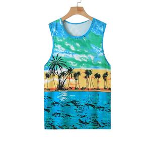 Camiseta sin mangas de algodón con logotipo personalizado al por mayor para hombres que absorbe la humedad sin mangas ropa de entrenamiento informal para gimnasio - Product Image 6