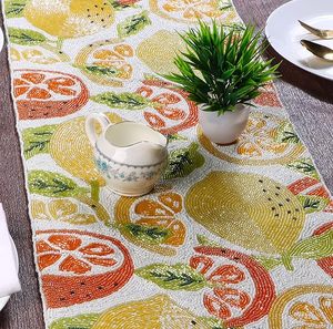 พรมประดับด้วยลูกปัดลายผลไม้สำหรับตกแต่งโต๊ะรับประทานอาหารงานแต่งงานทำจากงานหัตถกรรมหรูหรา - Product Image 6