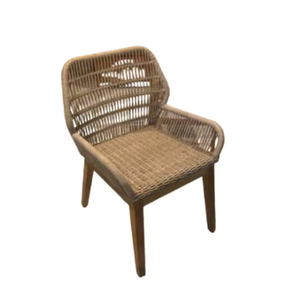 Chaises en rotin d'intérieur d'extérieur Chaises nordiques en osier pour salle à manger Patio Meubles de jardin Chaises en corde à pieds en bois Prix de gros - Product Image 1