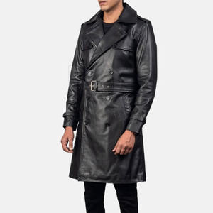 Abrigo de Cuero para Hombre, Cómodo, Ligero, Corte Largo, Ideal para Uso Diario Informal en Invierno - Product Image 4