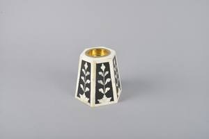 Handmade Bone Inlay Bakhoor <b>Burner</b> Black And White Floral Pattern Resin Handicraft Arabic Mabkhara For <b>Oud</b> Incense Home Decor - Product Image 2