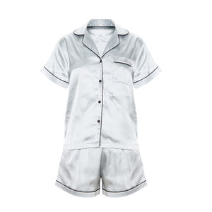 Nouvelle conception de logo personnalisé, vêtements de nuit pour femmes, ensemble confortable en deux pièces, manches courtes, taille élastique, pyjama en tricot d'été pour femmes - Product Image 6