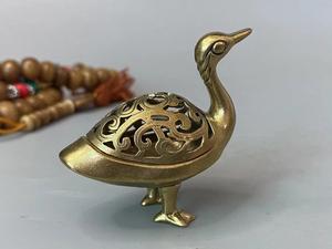 Brûleur d'encens à charbon de bois en laiton et métal en forme de canard avec logo personnalisé pour usage religieux Brûleur d'encens à parfum d'air pour bureau à domicile - Product Image 5