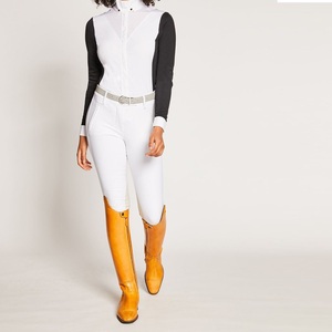 Camisa ecuestre ventilada para mujer, transpirable, reconfortante, ajuste, ropa personalizada, venta al por mayor a granel, camisetas para montar a caballo - Product Image 5