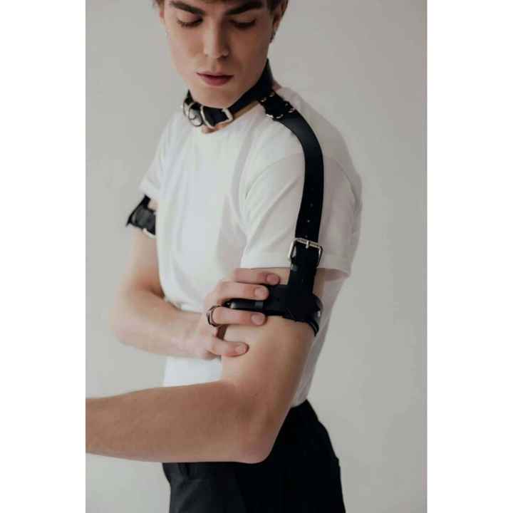 Stylish Men's Harness With Neck, Biceps and Shoulder Detail Design