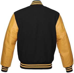 2024 Vintage personnalisé coton sergé Baseball Varsity veste pour hommes XS taille à capuche Streetwear Bomber tissé pull uni pour le printemps - Product Image 5