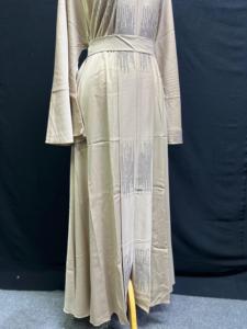 Abaya vintage de style Dubaï la plus vendue pour femmes, traditionnelle islamique, à manches longues, ourlet évasé, longueur MAXI, en polyester léger - Product Image 5