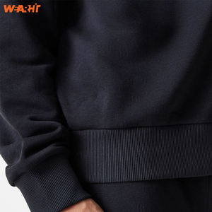 Unisex clásico negro con capucha polar pulóver peso pesado acanalado puños suave 100% algodón 3D bordado estampado transpirable - Product Image 2