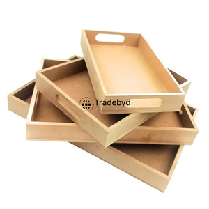 Bandeja de Madera MDF Resistente Tradebyd, Moderna, de Primera Calidad, Multiusos, Móvil, con Opciones Personalizables para el Día a Día - Product Image 1