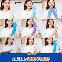 Gants en nitrile NIDY - Gants jetables sans poudre, sans latex, imperméables, pour les soins de la peau, pour l'hygiène, 20/100 pièces