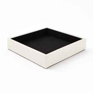 Bandeja de Dos Niveles de Cuero PU de Primera Calidad con Base de Terciopelo, Color y Diseño Personalizados, para Vajilla y Servicio Multiusos - Product Image 1