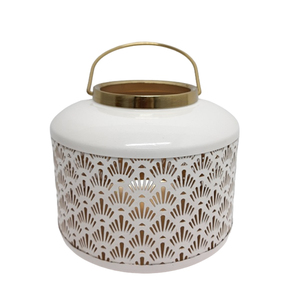 Linterna de vela de Metal de diseño real acabado dorado para el hogar Ramadán Eid iluminación decoración linterna hecha a mano a granel - Product Image 6