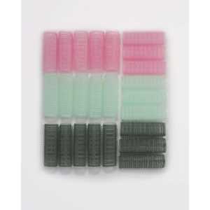 Lot de 24 bigoudis en plastique à clipser, en soie, pour température froide, forme cylindrique et motif de barre, diamètre 2 x 6 cm, longueur - Product Image 5