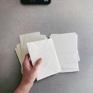 Woodfree Deckle Edge Vintage papel hecho a mano 150 Gsm hojas para Escribir caligrafía impresión álbum de recortes manualidades papeles - Product Image 3