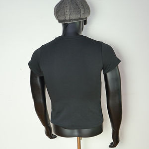 T-shirt sportif personnalisé pour homme, séchage rapide, 100 % polyester, style jersey, uni, anti-humidité, décoré de chaînes en fer - Product Image 6