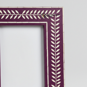 Marco de Fotos con Incrustaciones de Hueso Morado Real, Decoración Artesanal para el Hogar, Marco de Madera - Product Image 2