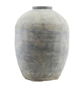 Florero de hormigón rústico grande, maceta de estilo industrial moderno para el hogar, oficina, jardín y exhibición decorativa para interiores y exteriores - Product Image 1