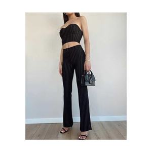 Set due pezzi Bustier donna a righe - Product Image 2