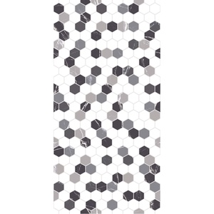 Nueva llegada: Azulejos hexagonales de porcelana gris oscuro y gris claro esmaltados para salpicaderos de cocina y superficies de suelo al por mayor - Product Image 1