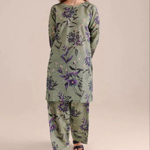 Vente directe d'usine Robe décontractée pour femmes Toutes les couleurs Nouveau design Impression fantaisie personnalisée Broderie Salwar Kameez pour l'Inde - Product Image 1