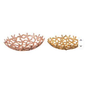 Pot de service de fruits de conception de travail de coupe ronde coulée en métal avec plateau de service fini antique en or et cuivre pour la maison et le restaurant - Product Image 4