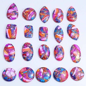 Cabujón de piedras preciosas sueltas de cuarzo de ostra espinosa Natural de alta calidad AAA + en forma de mezcla para la fabricación de joyas - Product Image 3