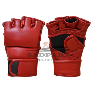 Guantes de entrenamiento de artes marciales, guantes MMA personalizados de Etiqueta Privada, con cordones de alta calidad, fáciles de usar, guantes MMA de medio dedo para hombres - Product Image 4