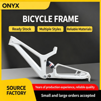 Cuadro de bicicleta eléctrica OEM ODM de aleación de Mg con suspensión dividida, en blanco, 20, 22, 27.5 pulgadas, con cableado interno, freno de disco y desviador trasero