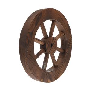 2 Pcs <b>Wooden</b> <b>Wheel</b> Wagon Decoration Rustic Decoration Outdoor Home Wagon <b>Wheel</b> Wall Hanging - Product Image 1