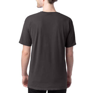 Wholesale men oversized t shirt cotton polyester blend plain blank streetwear embroidery logo custom printing <b>black</b> colour shirt - Product Image 4