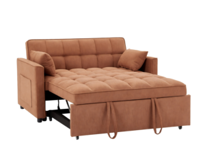 Sofá <span class=keywords><strong>Cama</strong></span> Extraíble de Tela Moderna, Sofá Convertible de 2 Plazas con Reposabrazos para Sala de Estar - Product Image 1