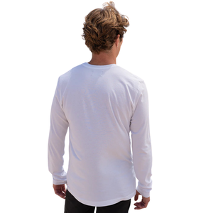 Camiseta de Manga Larga para Hombre, Cuello Redondo, 100% Algodón Orgánico de Lujo, Preencogida, Certificada por GOTS, Premium, Transpirable - Product Image 4