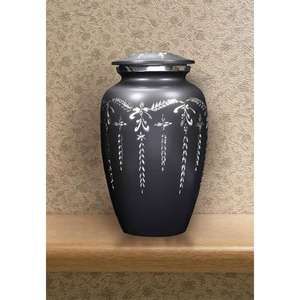 Urna de cremación negra de estilo americano Proveedor de funerales Urnas de cenizas conmemorativas de humanos hechos a mano Precio competitivo Urnas para adultos Lo último - Product Image 1