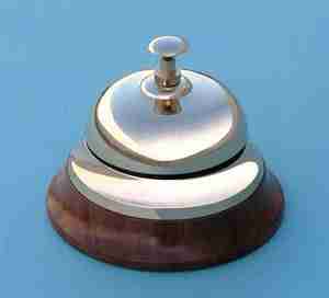 Campana de mesa decorativa de latón plateado, campana hecha a mano de buena calidad, hecha a mano, hecha a mano, acabado de salón - Product Image 1