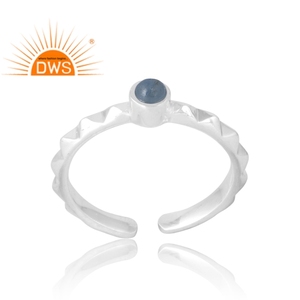 Anillo de piedras preciosas de cianita Natural de Plata de Ley 925 más vendido, joyería personalizada para mujer, regalo para ella - Product Image 1