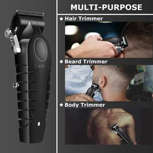 Tondeuse professionnelle sans fil pour cheveux et barbe, lame en T, pour hommes, avec USB, étanche IPX7, interface en français - Product Image 2