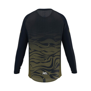 T-shirt à manches longues compressif pour homme, course sur sentier, DUNE Gold - Product Image 4