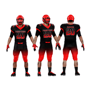 Sublimación Equipo personalizado Wear Tackle Sarga Diseño personalizado Sublimación Poliéster Spandex Conjuntos de uniformes de fútbol americano - Product Image 4