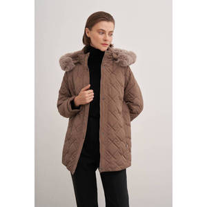 Blouson bomber en cuir matelassé léger et réversible avec capuche - Couleur unie, grande taille pour le printemps, l'automne et l'hiver - Product Image 2
