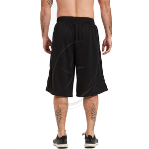 Pantalones cortos de baloncesto transpirables largos y personalizados para hombre, pantalones cortos de secado rápido para gimnasio atlético, ajuste holgado con bolsillos - Product Image 4