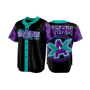 Maillot de baseball à sublimation personnalisée pour hommes en polyester respirant avec tissu en maille ample et logo OEM Maillot de baseball personnalisable - Product Image 2