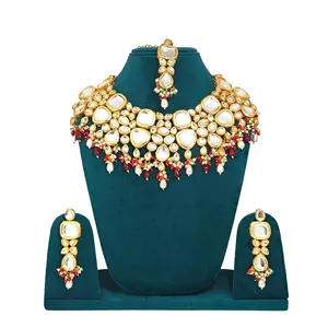 Ensemble de mariée de rêve en alliage plaqué or bordeaux avec zircon, en acier inoxydable et cuivre, pour mariage et cadeau - Product Image 1
