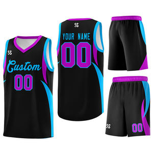 Maillot de basket-ball personnalisé durable pour hommes, couleur personnalisée pour les sports d'équipe, ensembles de grande taille pour l'été, respirant, séchage rapide, 100% - Product Image 5