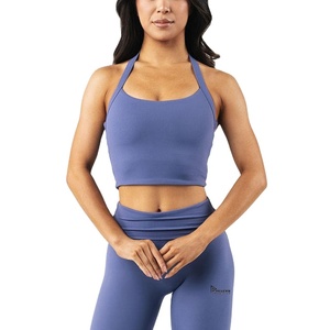 Débardeur de sport pour femme avec soutien-gorge intégré, extensible, coupe ajustée, sans manches, respirant, idéal pour l'entraînement et le fitness - Product Image 1